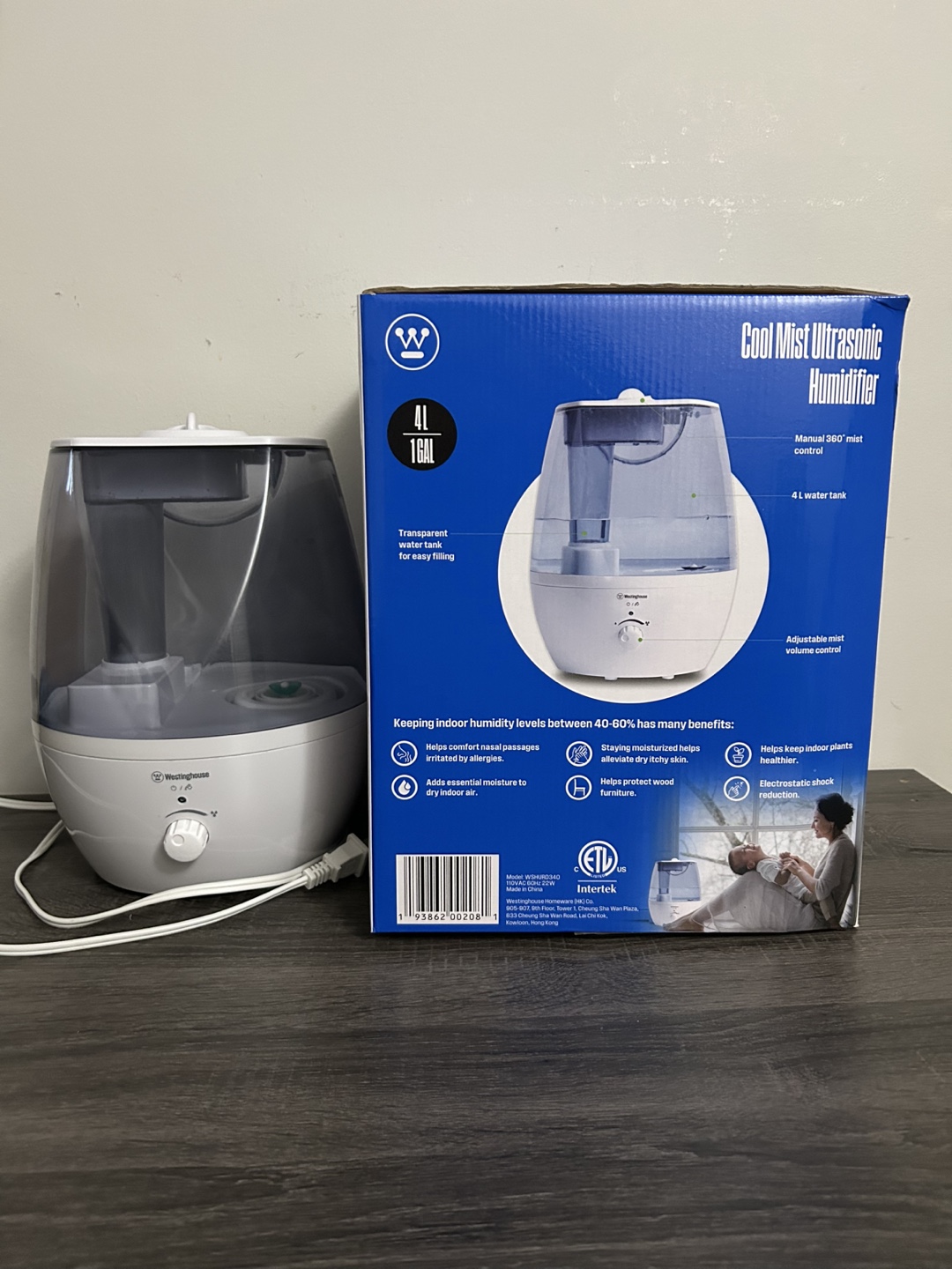 Westinghouse Cool Mist Ultrasonic Humidifier - 4L - photo 2