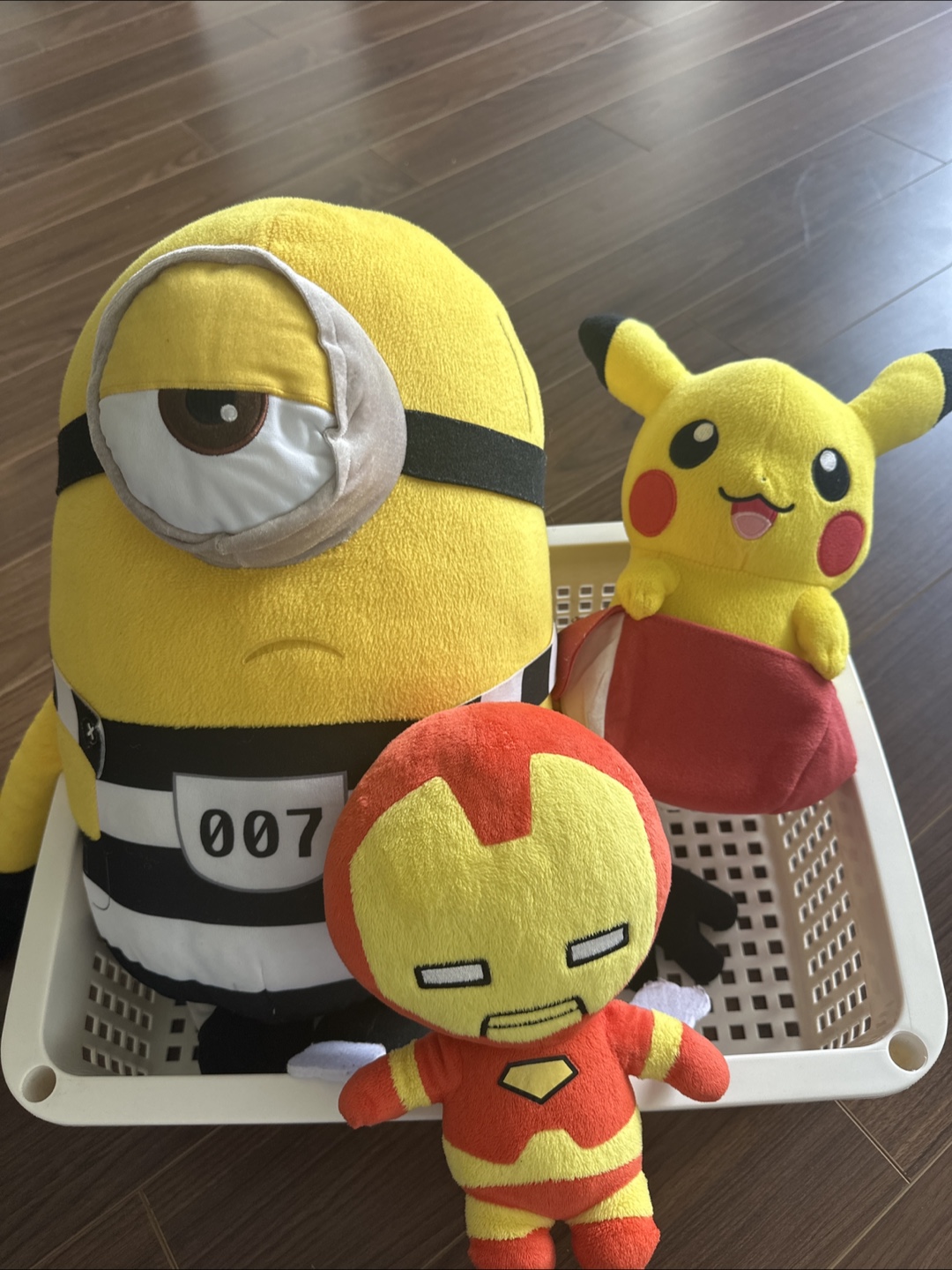 Minion, Pikachu, and Iron Man Plush Toy Bundle