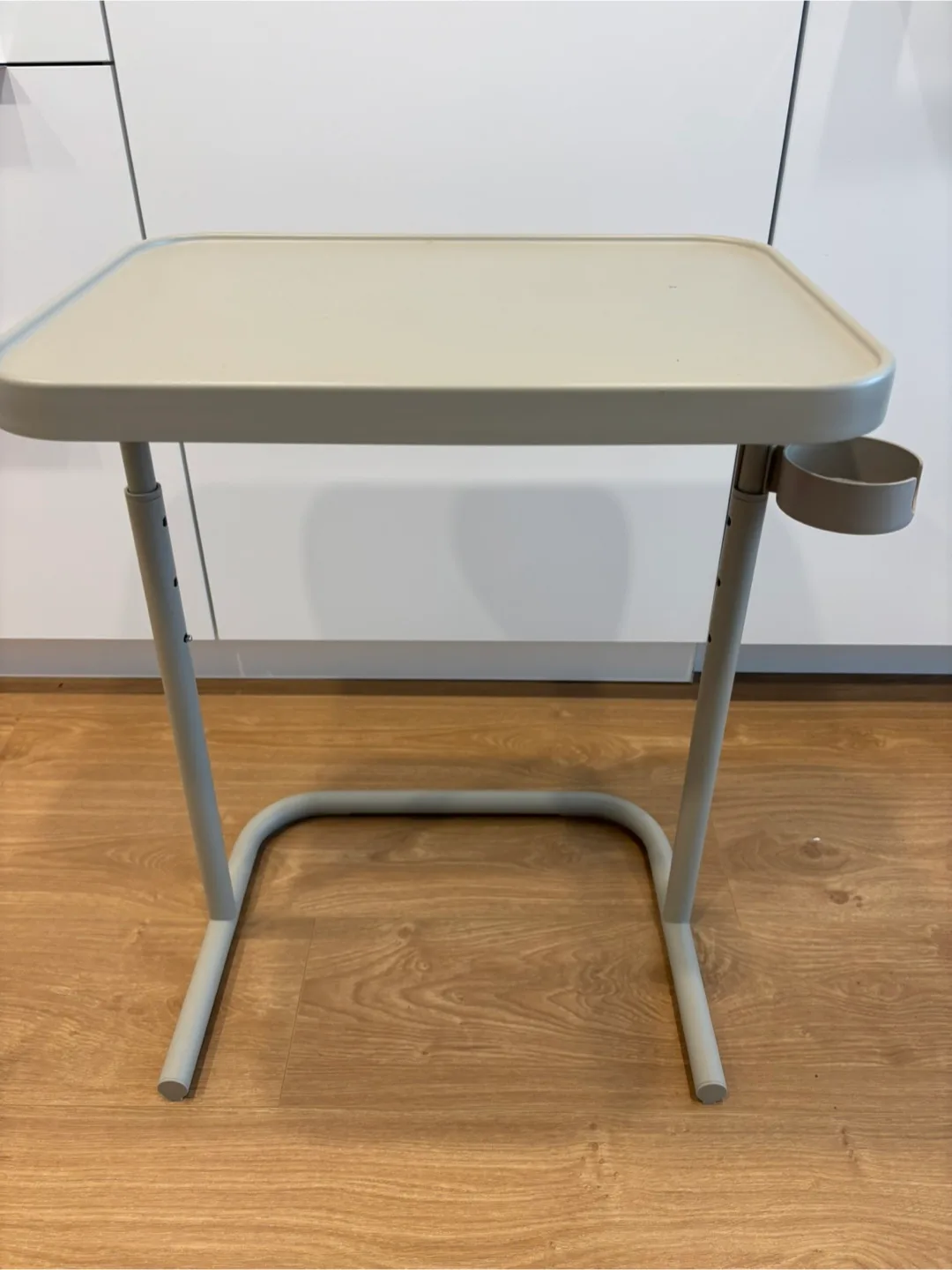 Beige Overbed Table with Cup Holder thumbnail