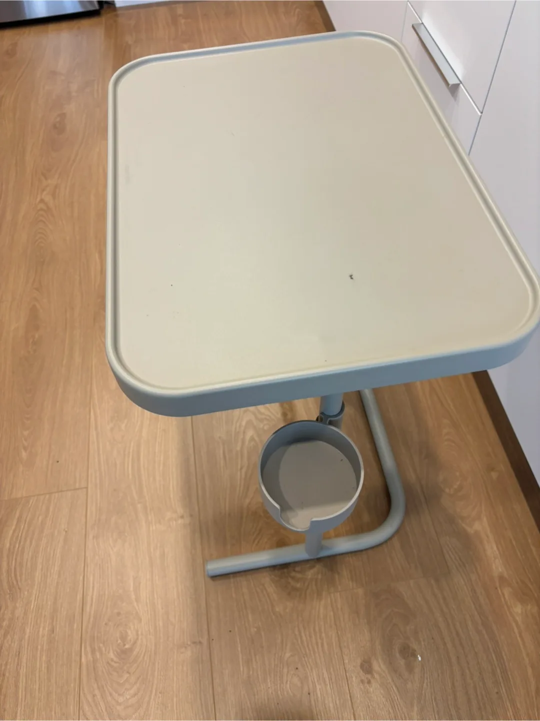 Beige Overbed Table with Cup Holder image indicator(2)