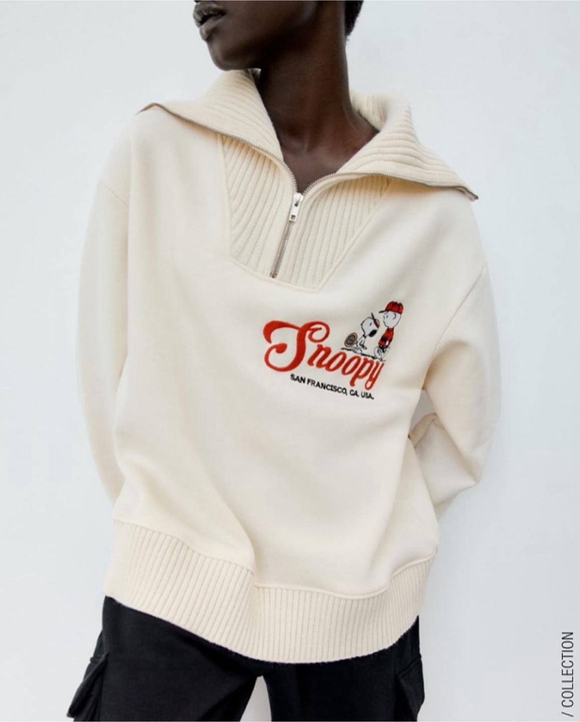 Zara Peanuts x Snoopy Half-Zip Sweatshirt - photo 3