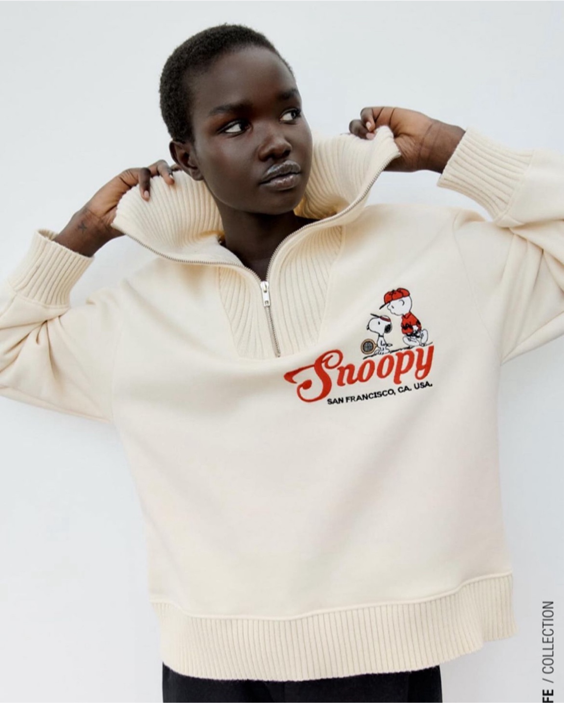 Zara Peanuts x Snoopy Half-Zip Sweatshirt - photo 5
