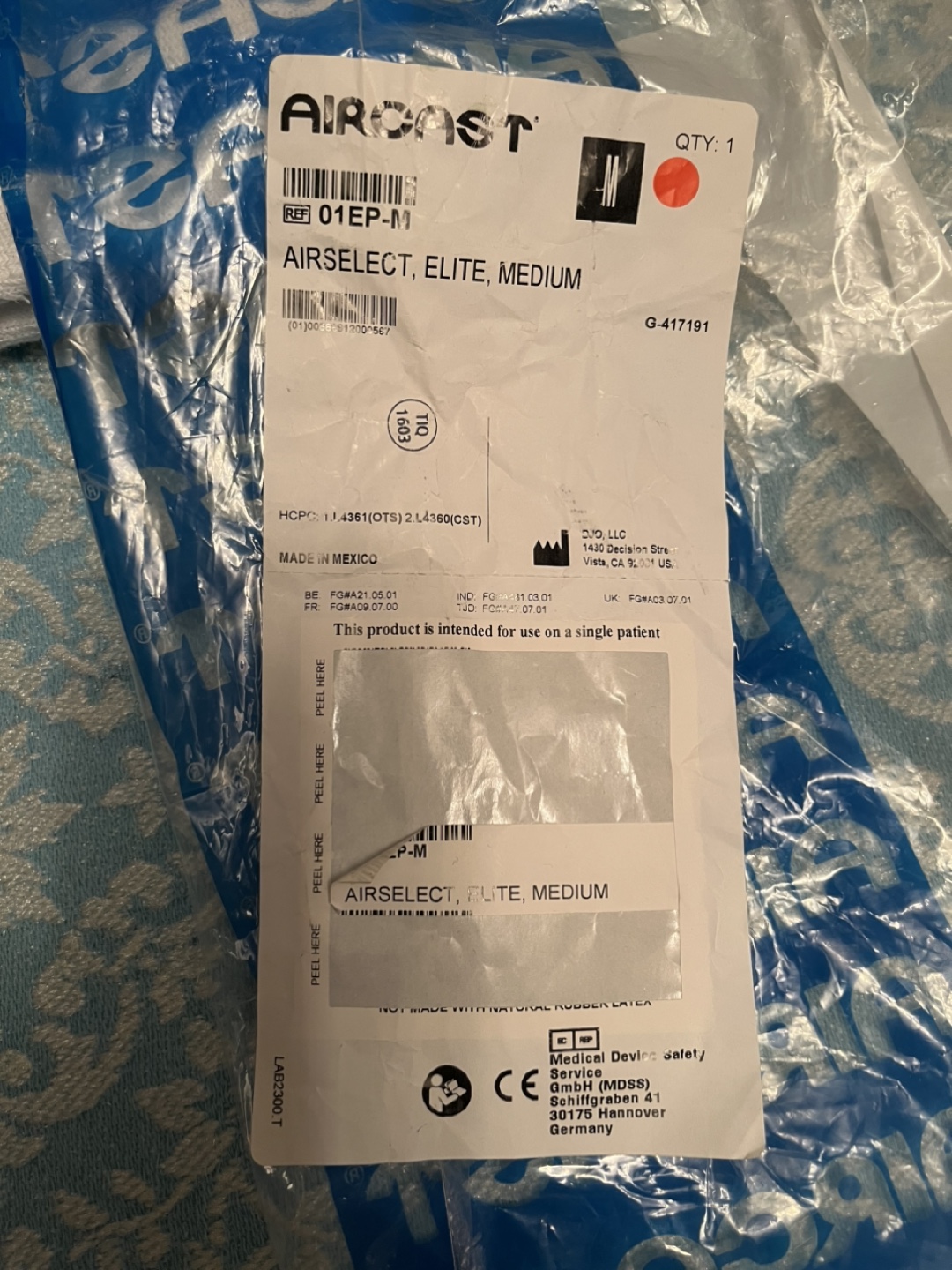 Aircast Airselect Elite Walker Boot - Medium