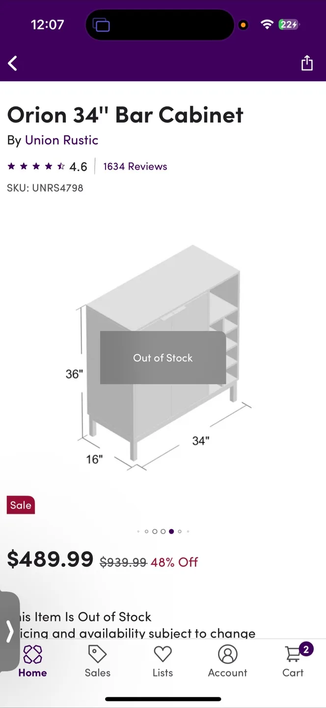 Orion Bar Cabinet (walnut finish) image indicator(6)