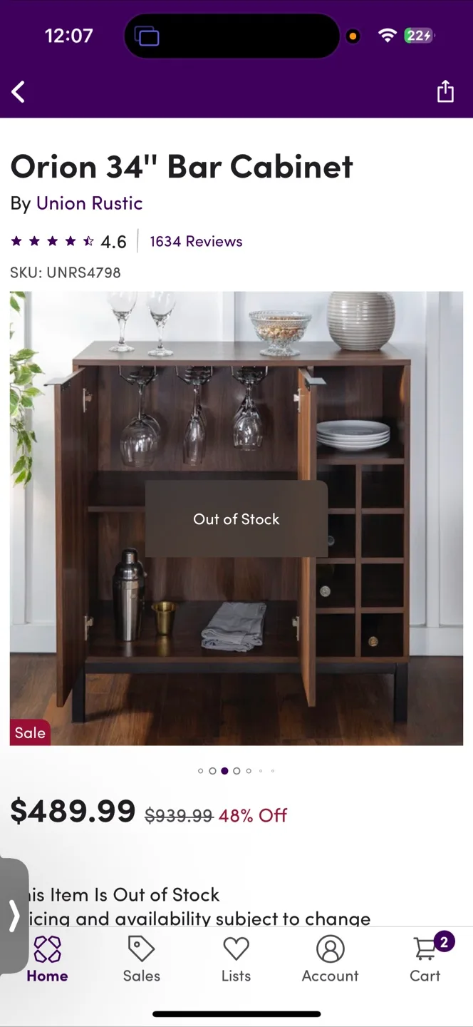 Orion Bar Cabinet (walnut finish) image indicator(2)