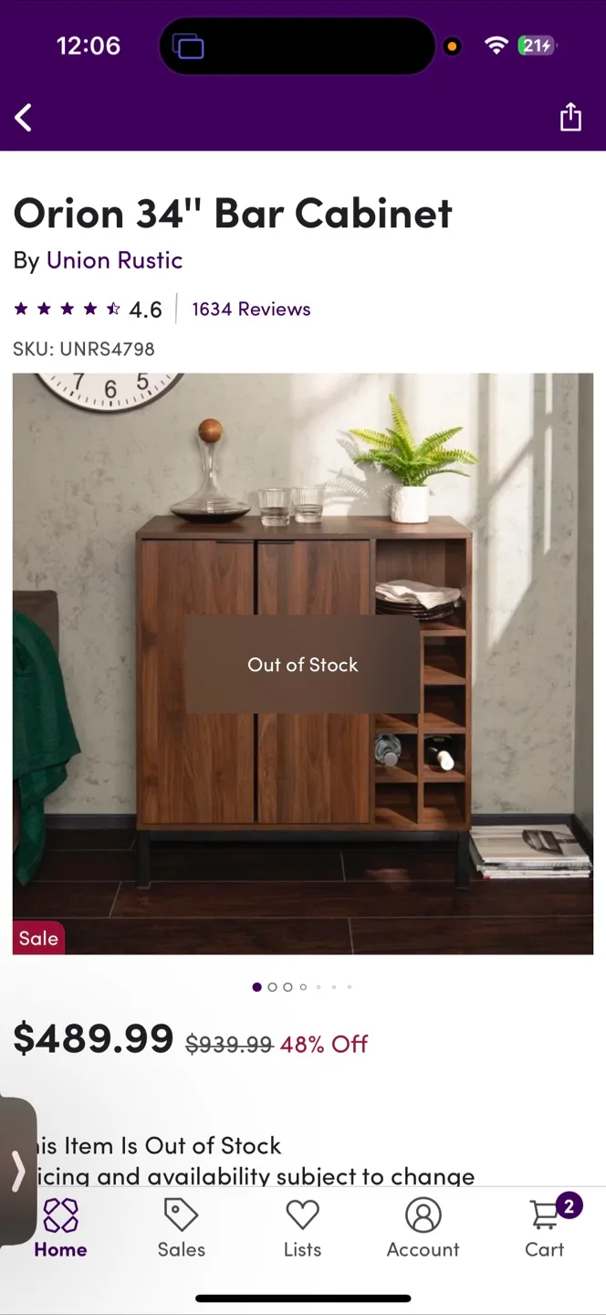 Orion Bar Cabinet (walnut finish) image indicator(4)