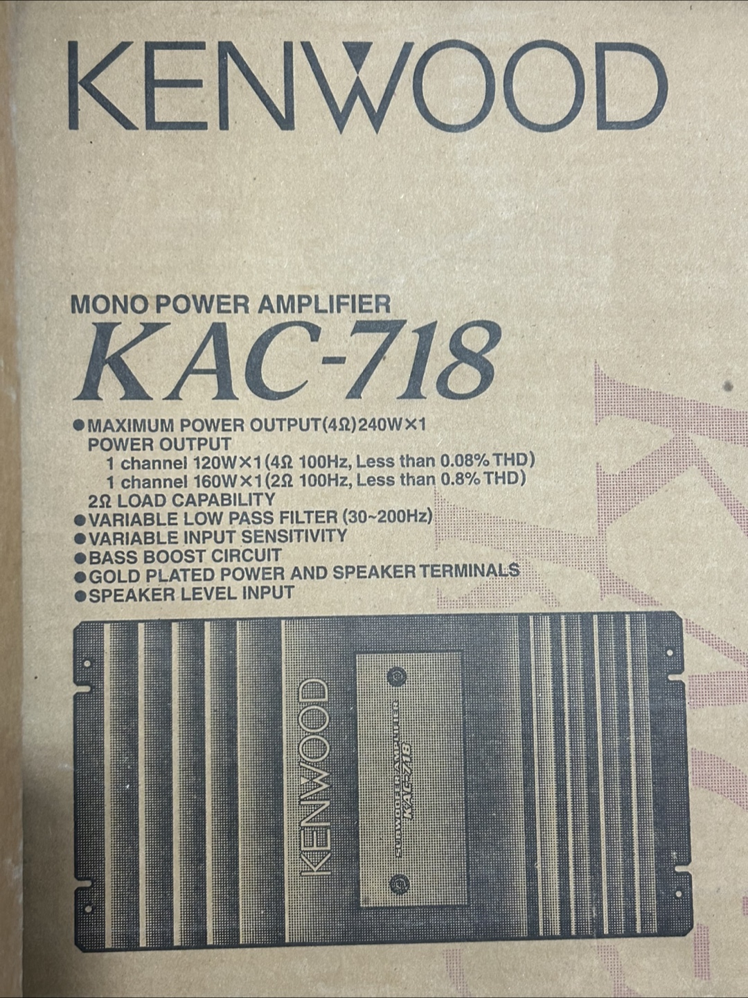 Kenwood KAC-718 Mono Amplifier