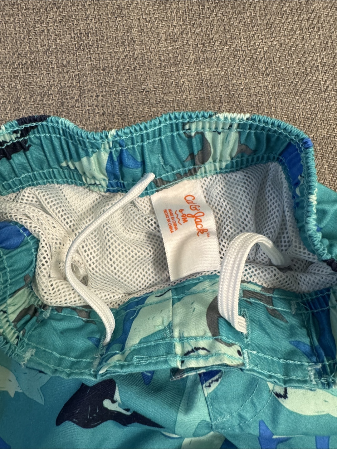 Baby Boy Shark Swim Trunks - photo 2