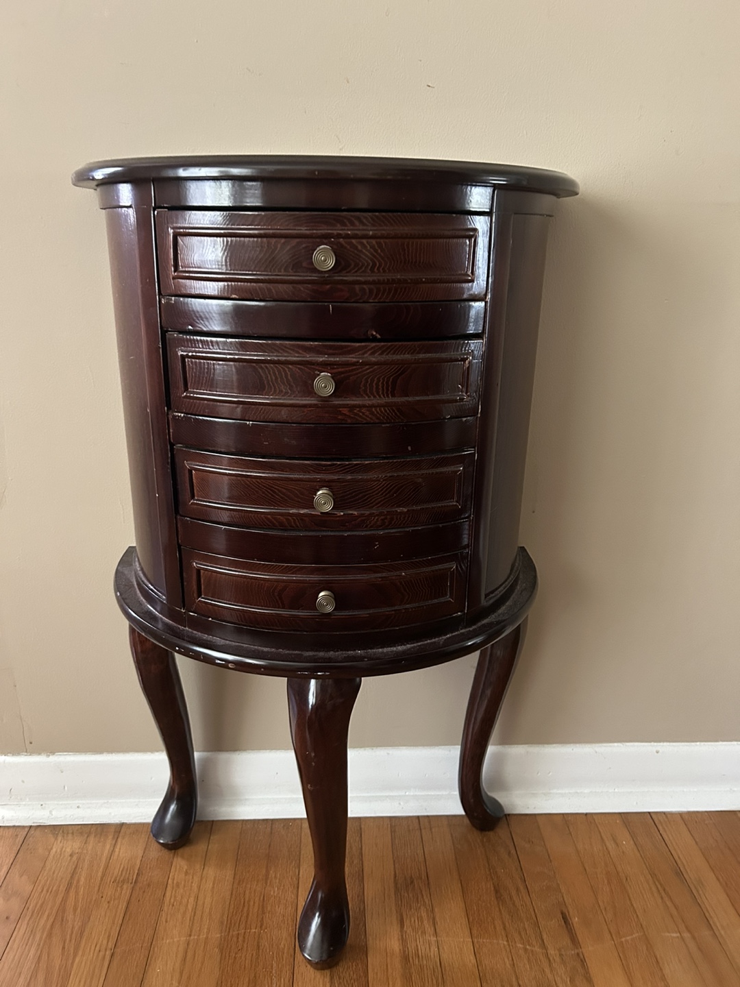 Wooden Demi Lune Table