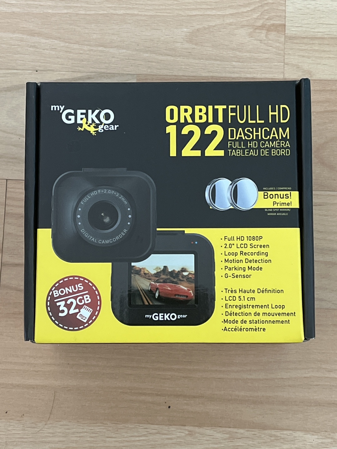 My Gecko Gear Orbit Full HD 122 Dashcam with Bonus 32GB SD Card