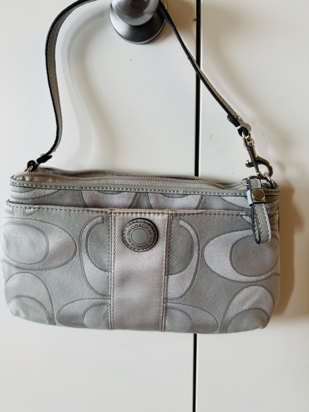 Coach Grey Wristlet