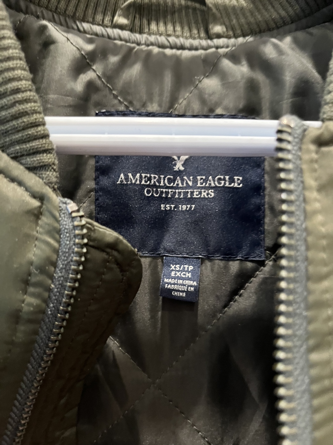 American Eagle Outfitters Olive Green Bomber Jacket - Size XS/TP - photo 2