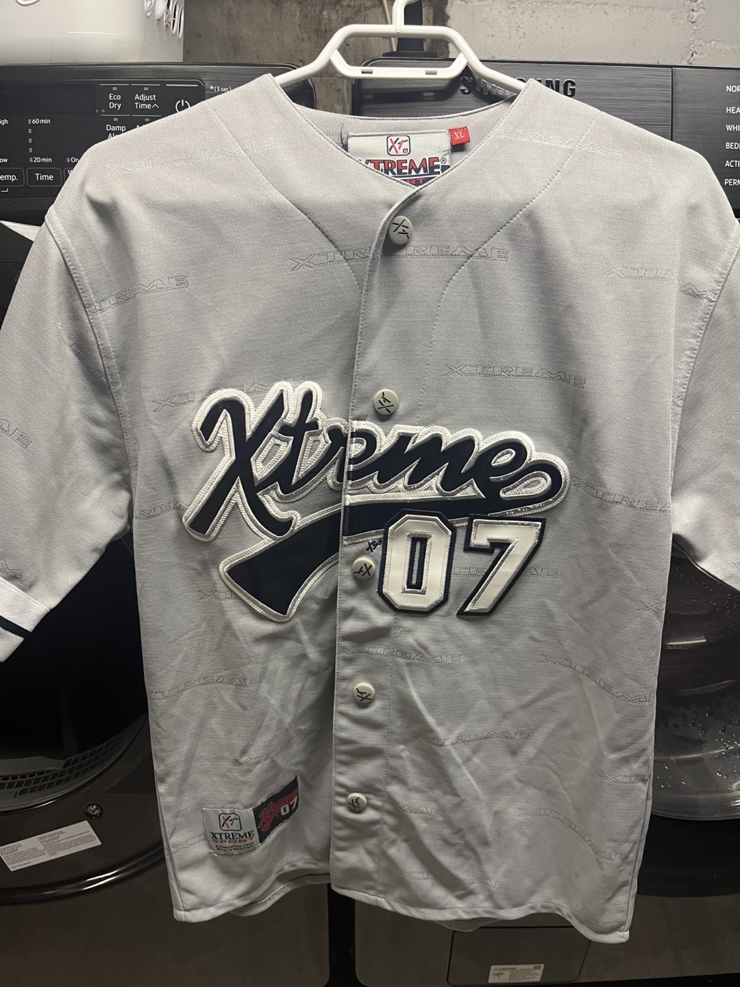 Xtreme Gray Baseball Jersey - Size XL