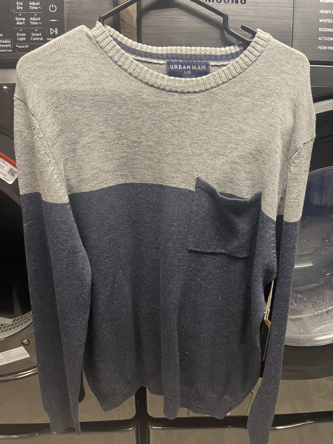 Urban Man Men's Colour Block Sweater - Size Large