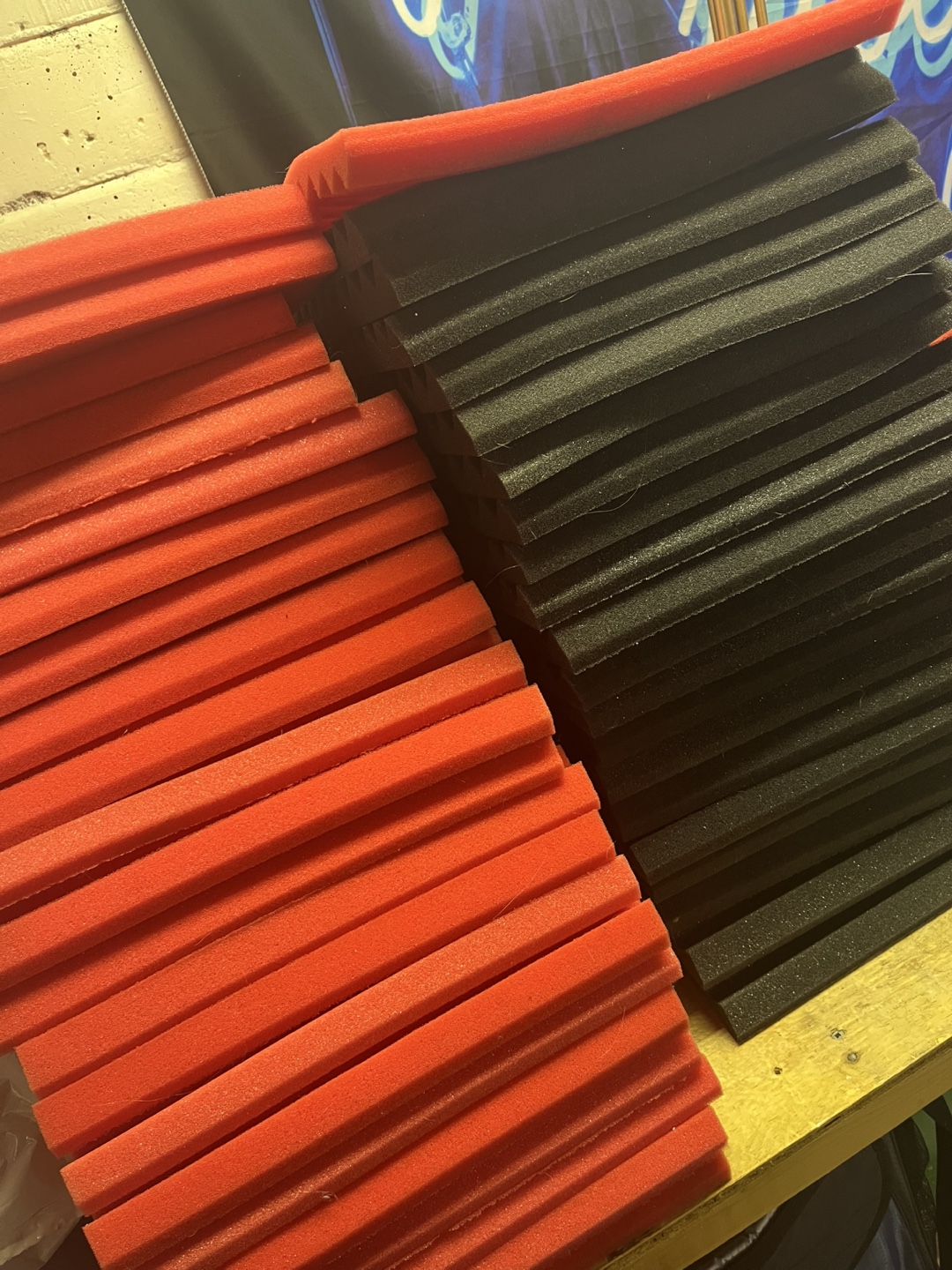 Acoustic Foam Tiles - Red & Black Set - photo 2