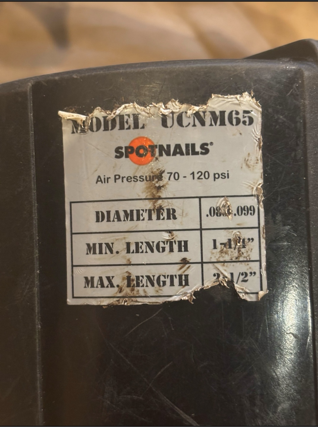 Spotnails UCNM65 Coil Roofing Nailer - photo 2