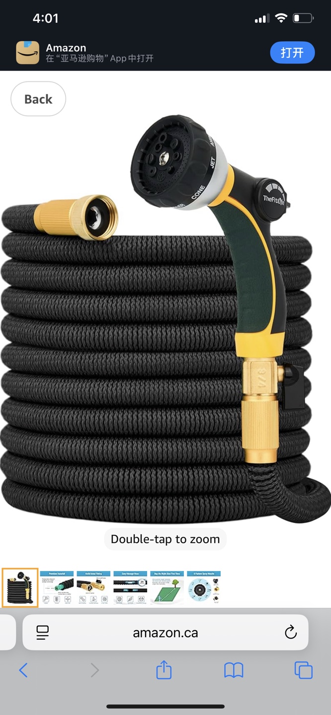 25feets, Expandable Garden Hose with Spray Nozzle