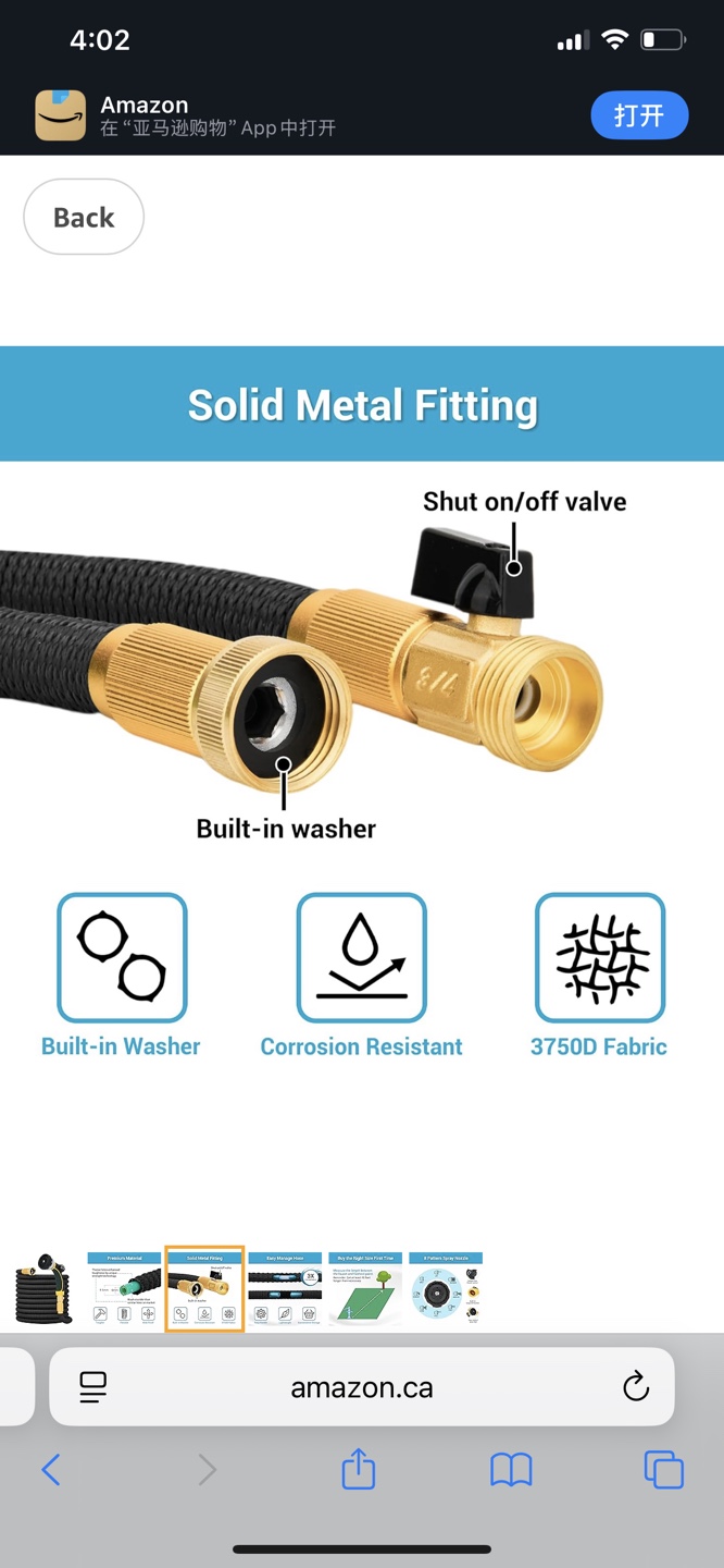 25feets, Expandable Garden Hose with Spray Nozzle - photo 3
