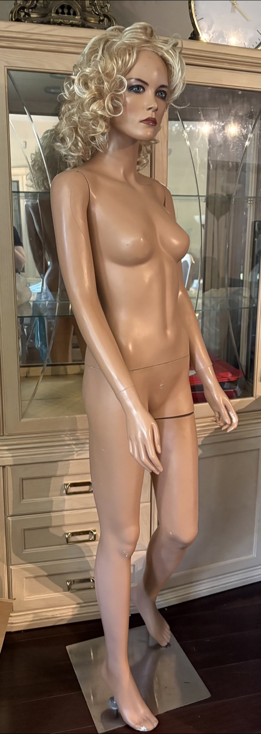 Female Mannequin with Blonde Wig