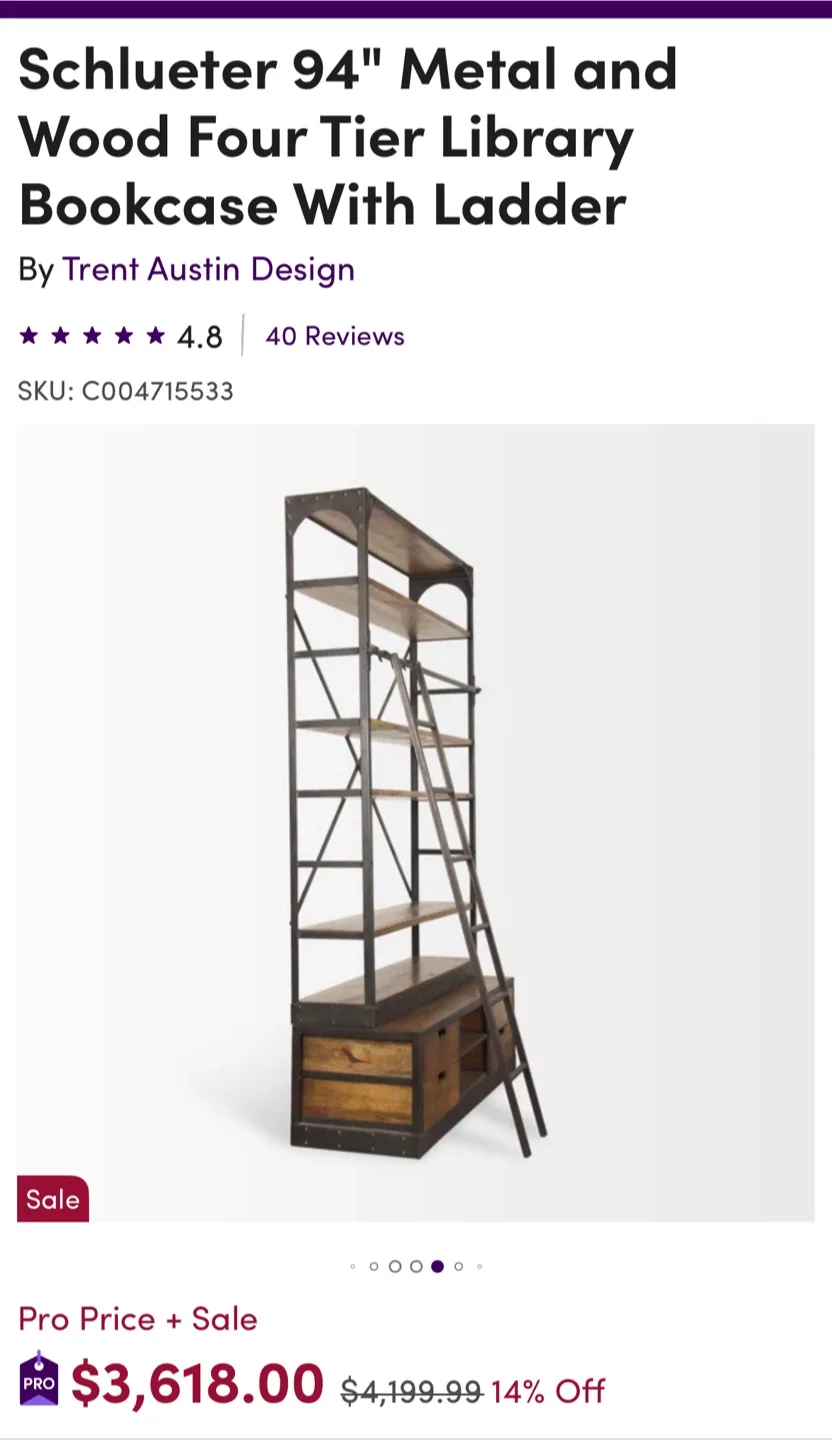 Executive Library Bookshelf – (Excellent Condition) image indicator(3)