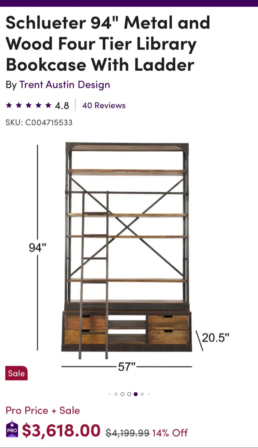Executive Library Bookshelf – (Excellent Condition) image indicator(2)