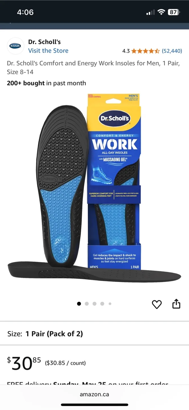 Dr. Scholl's Comfort & Energy Work Insoles image indicator(2)