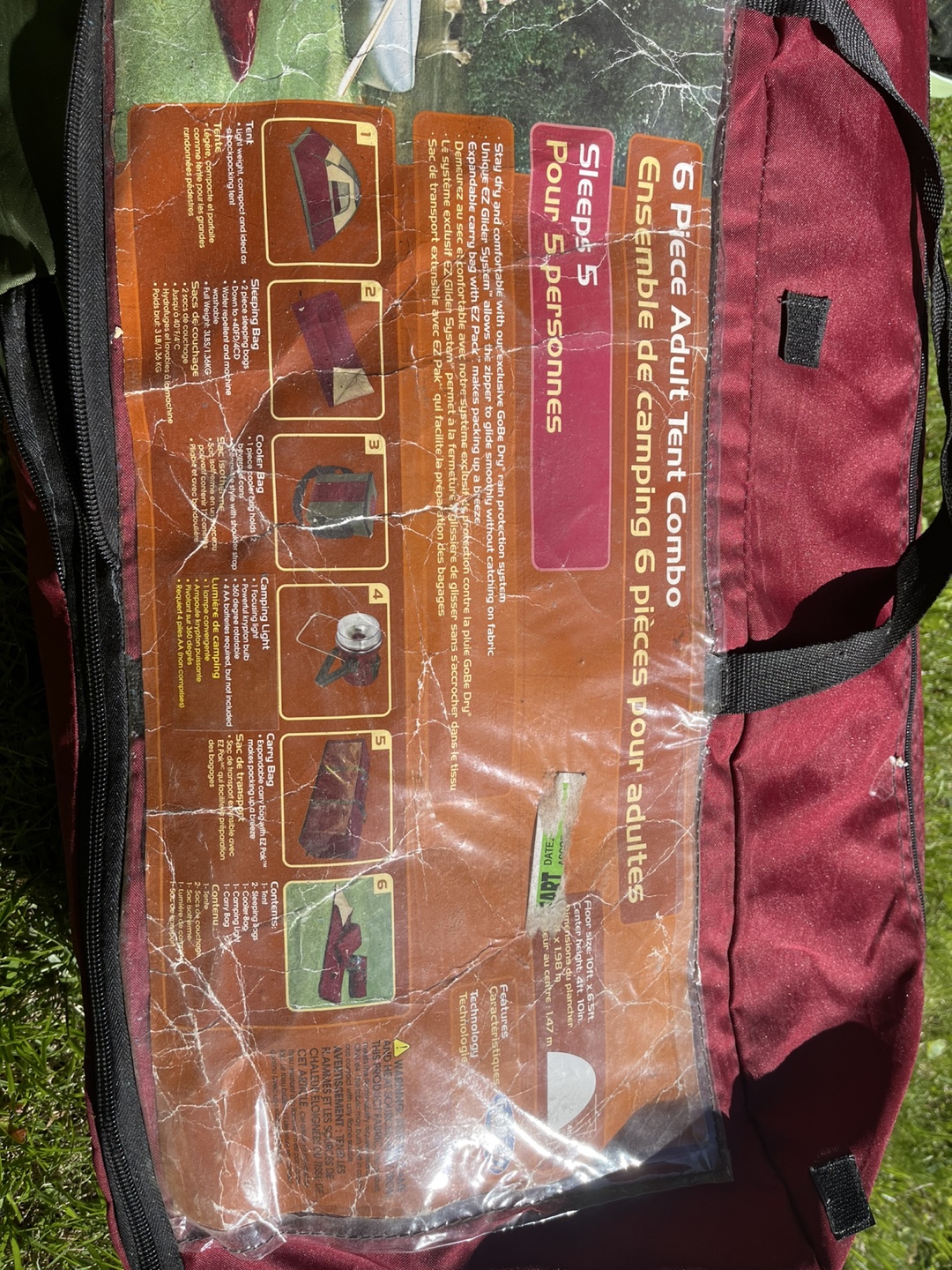 6-Piece Ozark Trail Camping Tent Combo - Sleeps 5
