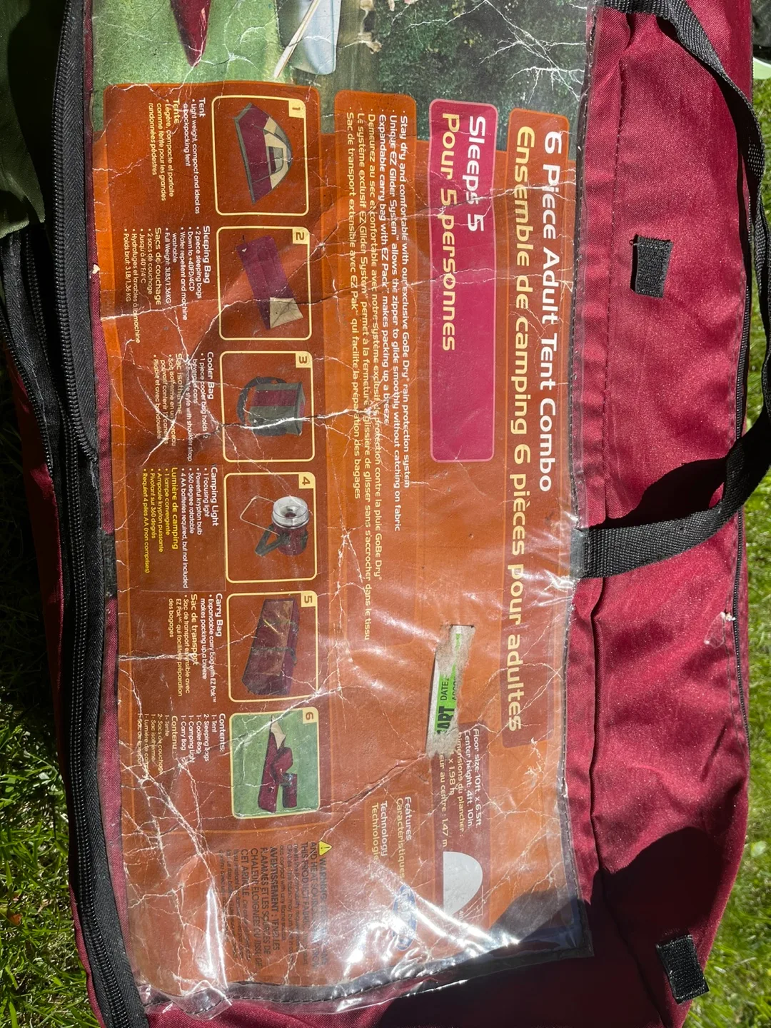 6-Piece Ozark Trail Camping Tent Combo - Sleeps 5 thumbnail