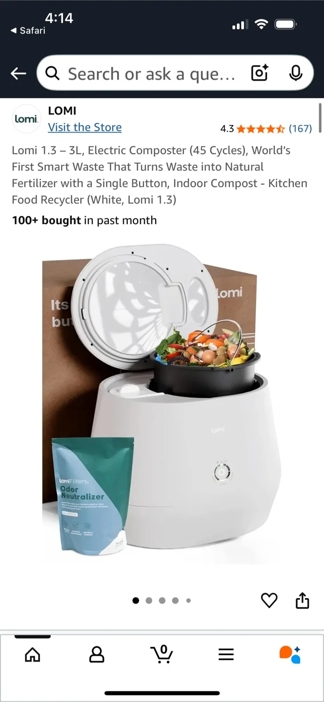 Lomi Smart Composter - 3L Electric Waste Composter thumbnail