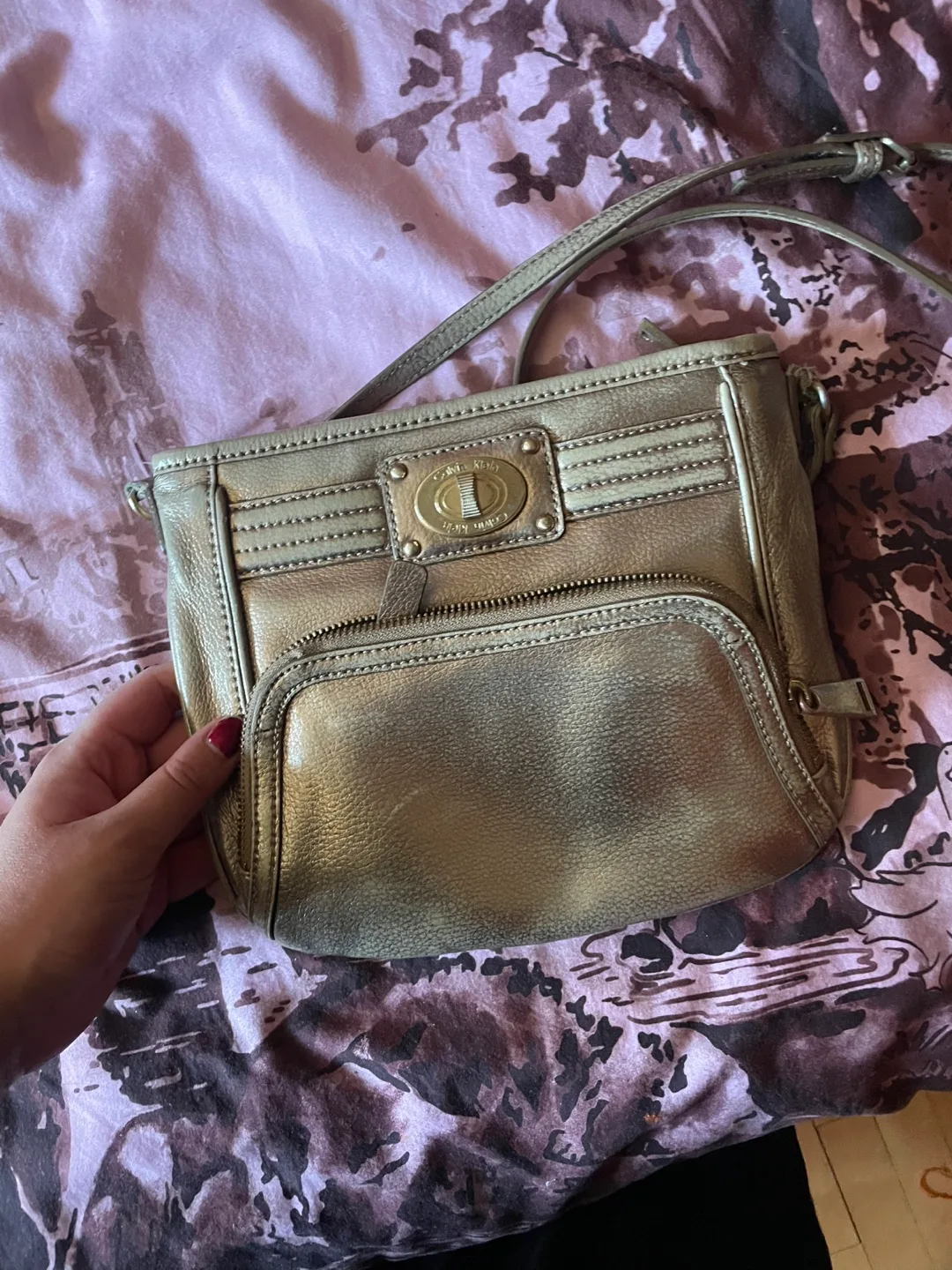 Calvin Klein Gold Crossbody Bag thumbnail