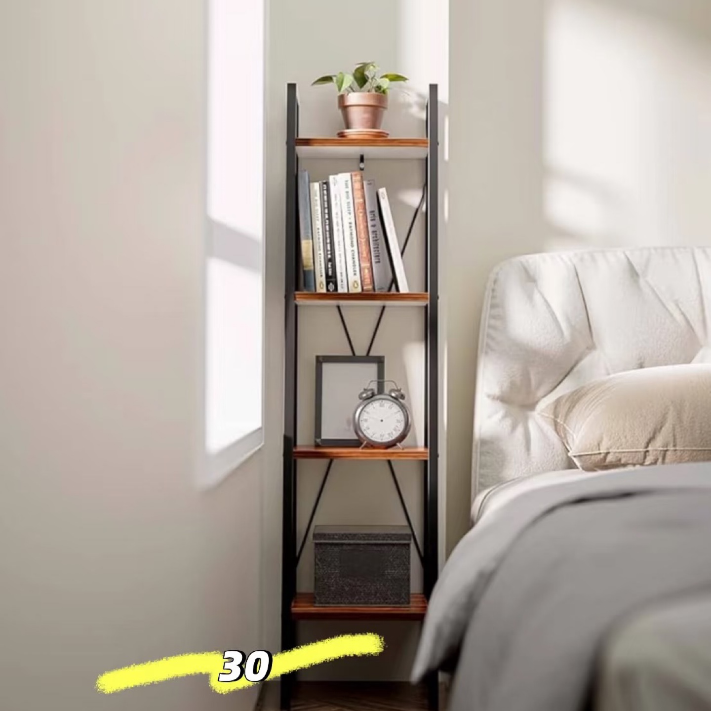Ladder Shelf - 4 Tier Bookshelf / Plant Stand