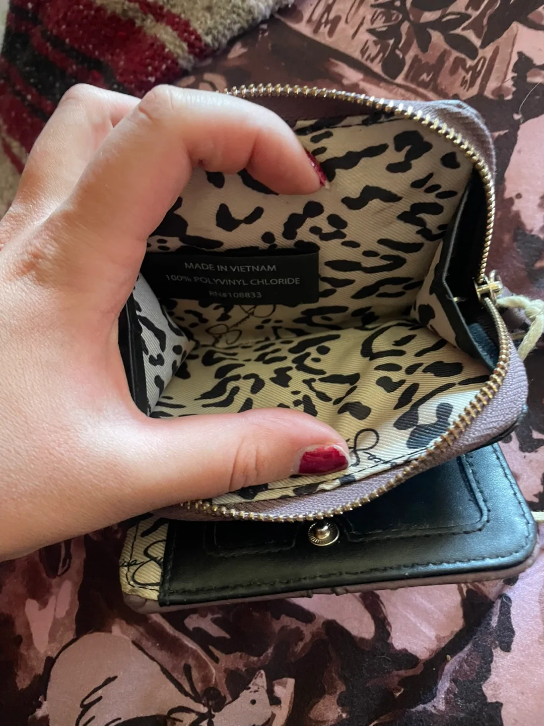 Jessica Simpson Brown Zip-Around Wallet image indicator(4)