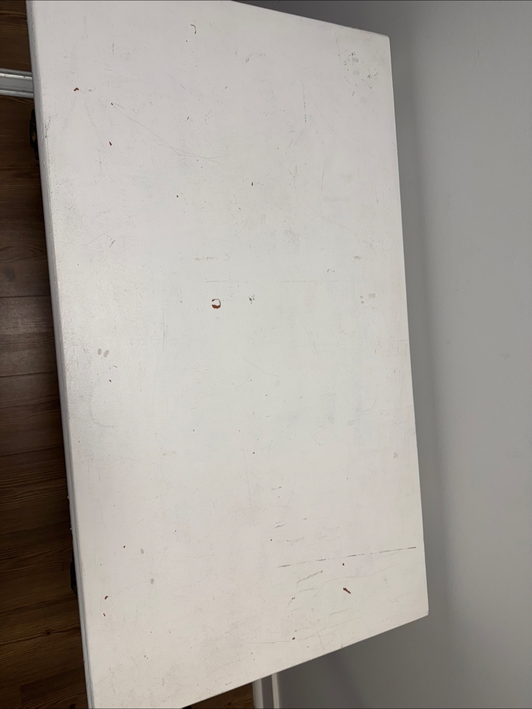 White Wooden Desk with Single Drawer - photo 4