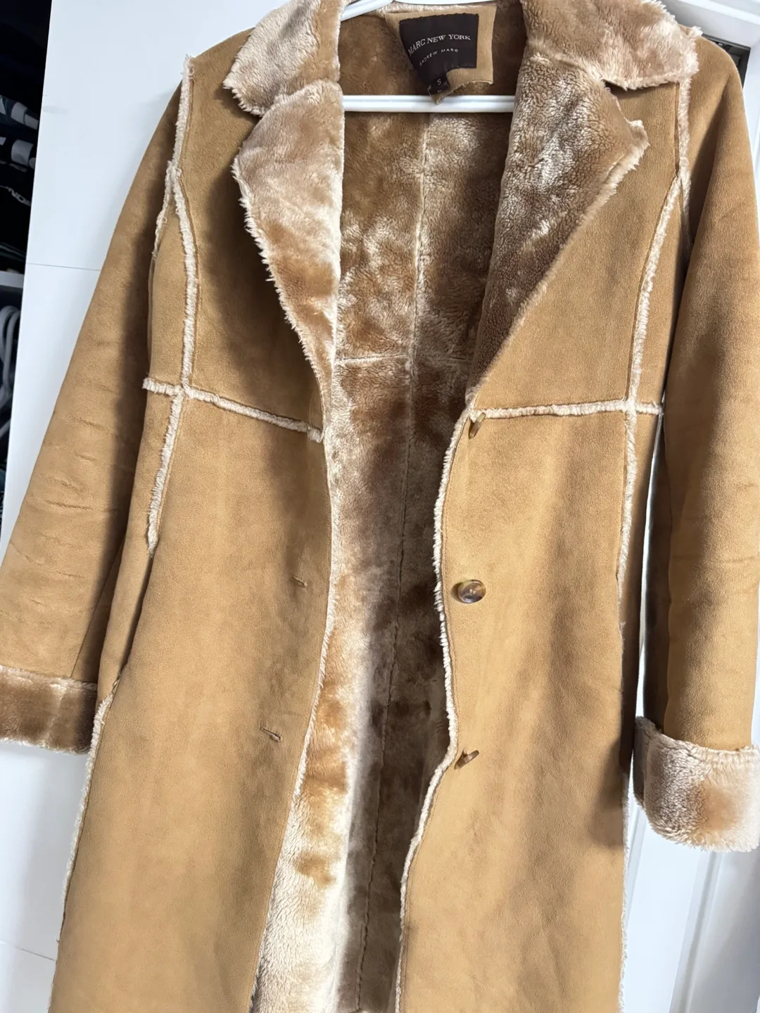 Marc New York Andrew Marc Suede and Faux Fur Coat - Size Small image indicator(3)