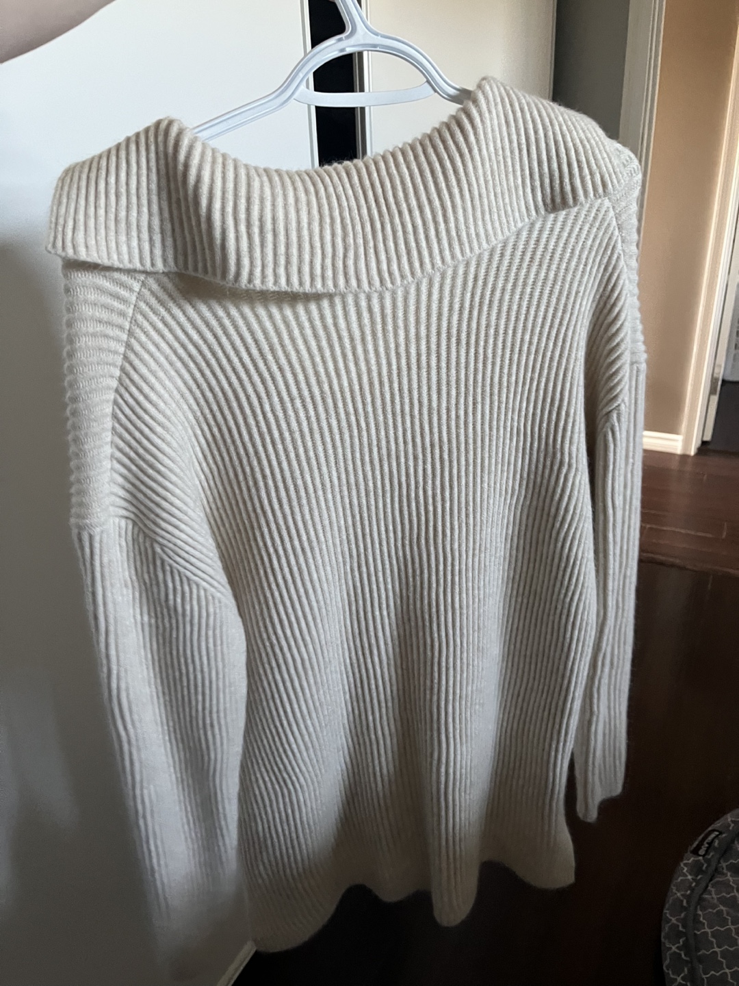 RW&CO Cream Knit Collared Sweater - Size L - photo 2