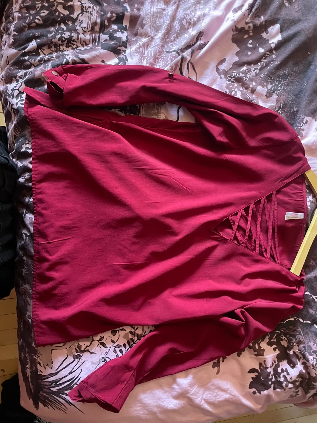 Burgundy blouse thumbnail