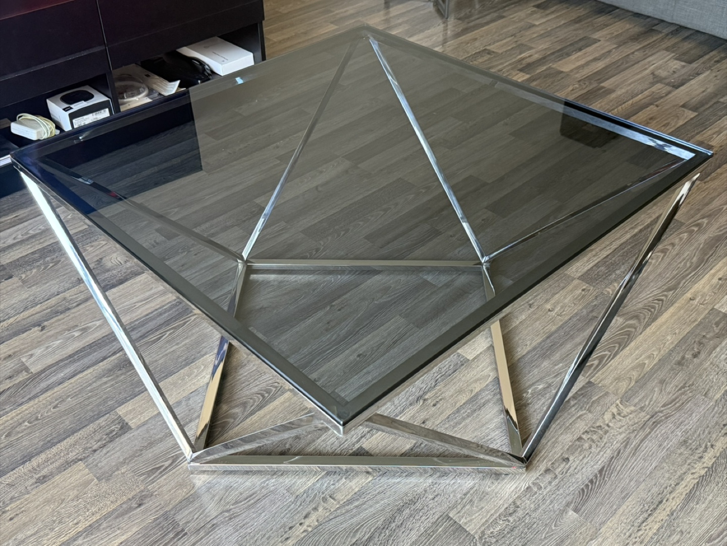 Modern Glass and Chrome Coffee Table - photo 4