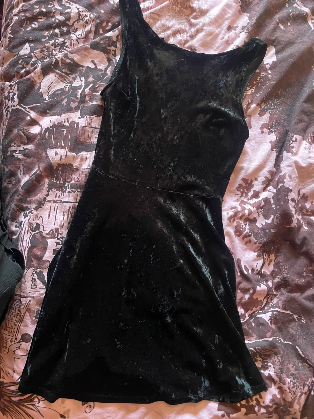 Black Velvet Mini Dress thumbnail