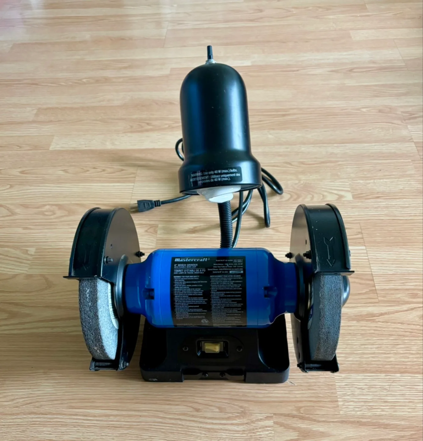 Mastercraft 8" Bench Grinder with Work Light thumbnail