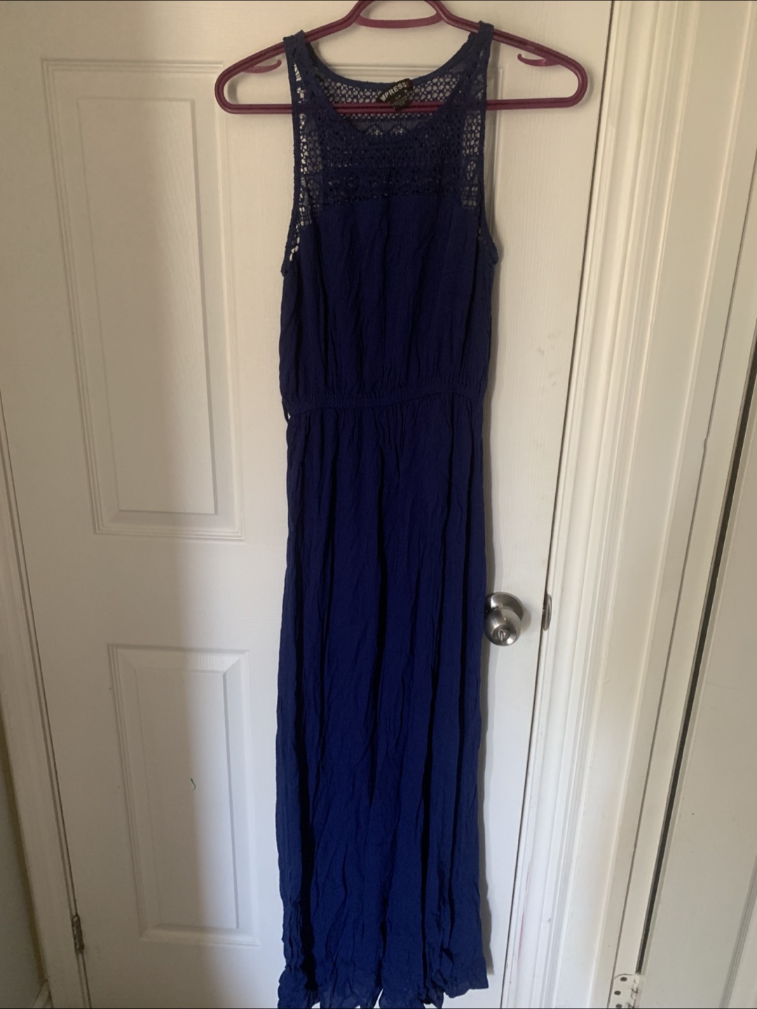 Three Maxi Dresses: Striped, Blue Crochet, and Rainbow - photo 5