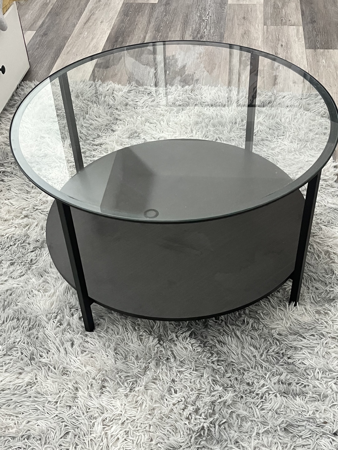 Round Glass Top Coffee Table