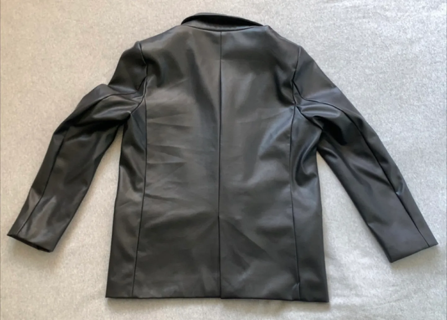 Women’s Black Faux Leather Jacket - Size XL image indicator(2)