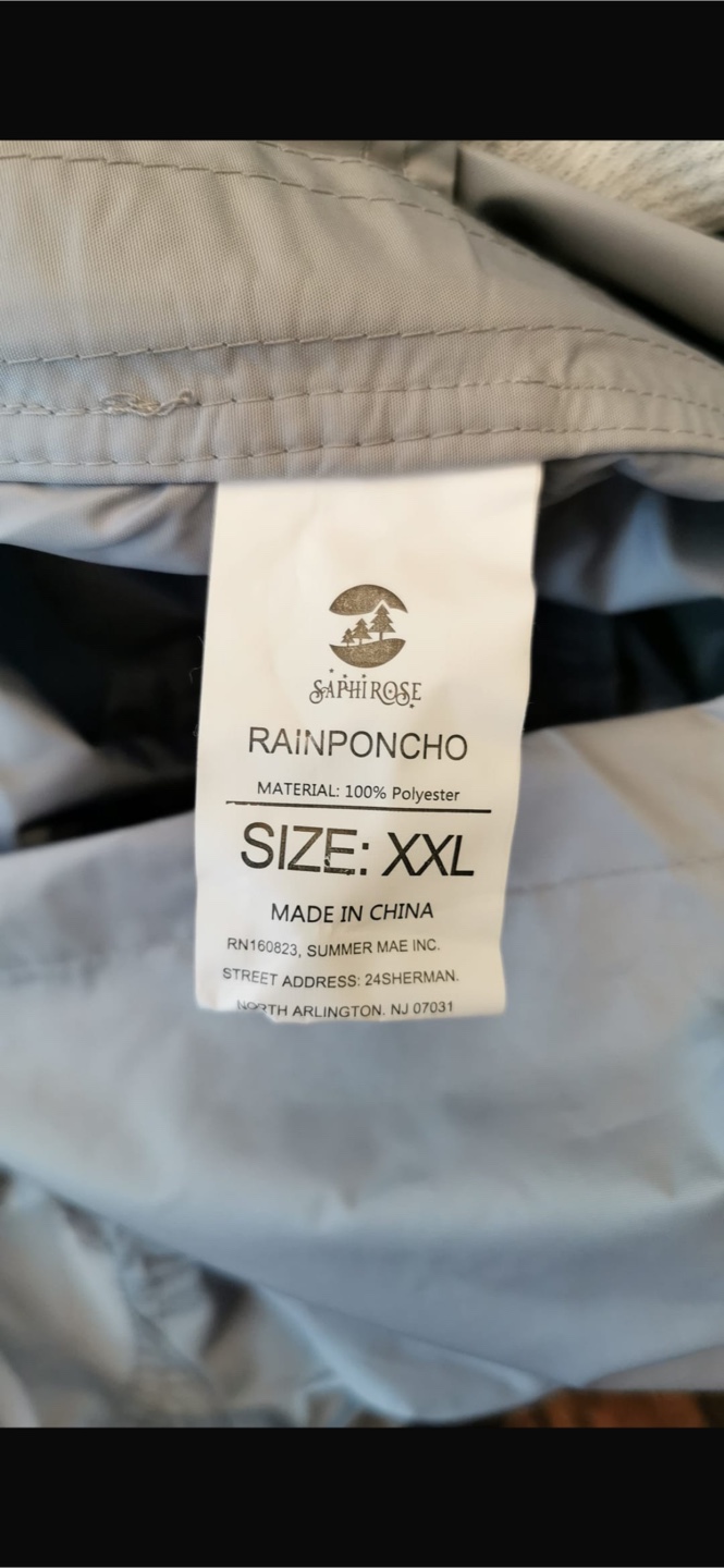 NEW! Saphirose Kids Rain Jacket - XXL - Grey - photo 5