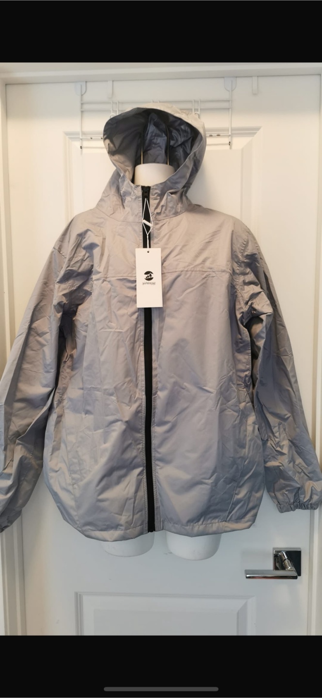 NEW! Saphirose Kids Rain Jacket - XXL - Grey