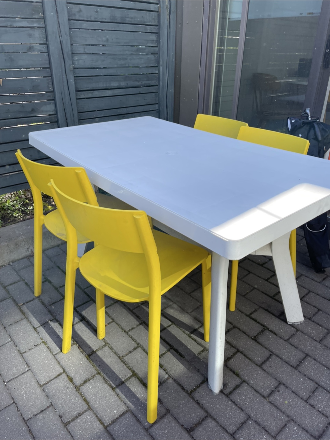 Aceves  4-Person Outdoor Rectangular Patio Dining Table Set