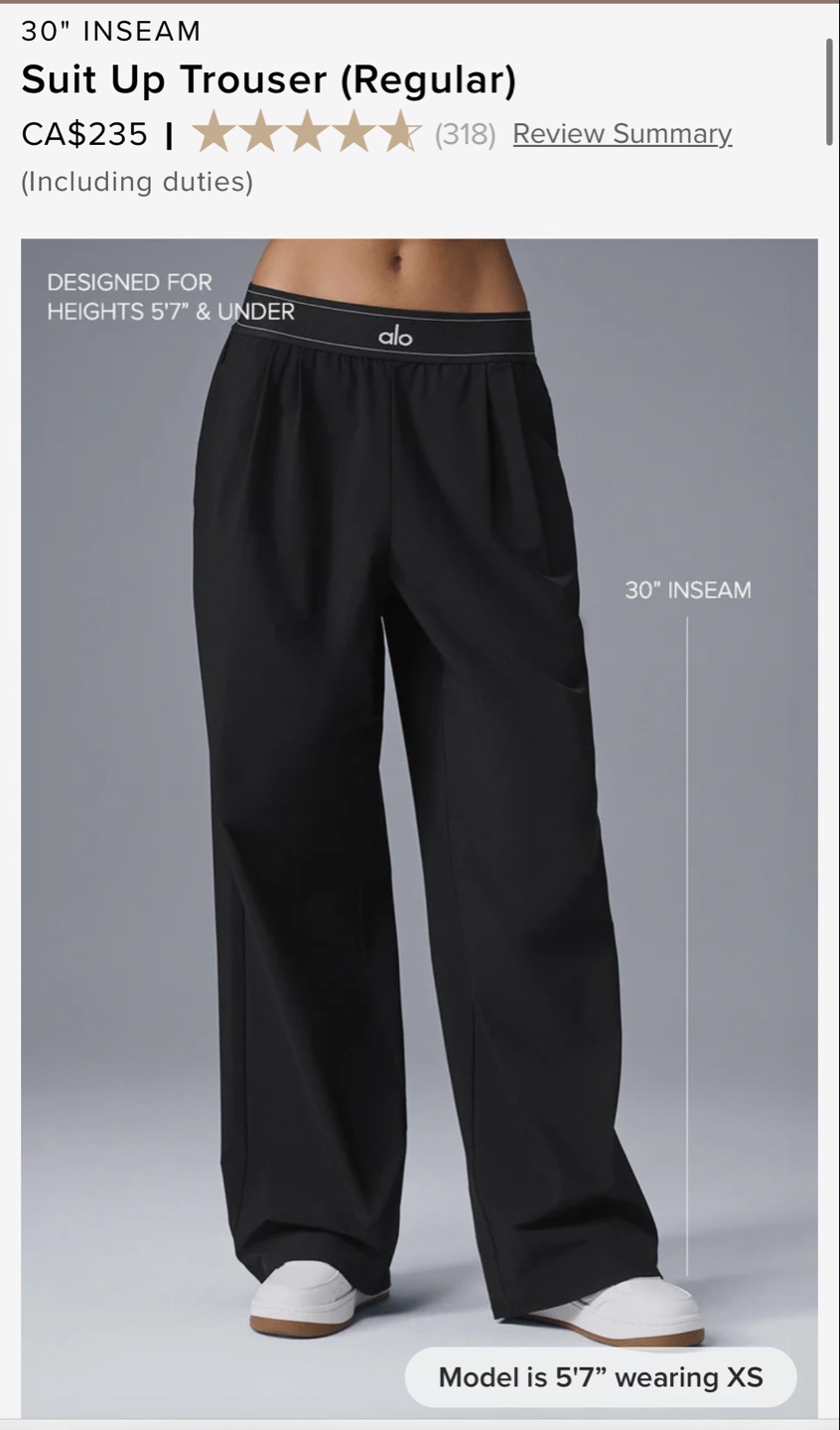 Alo Yoga Suit Up Trousers - Black - photo 4
