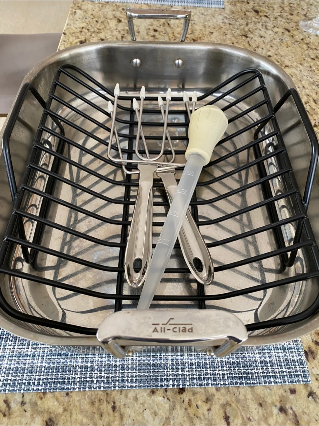 All-Clad Roasting Pan with Rack and Utensils thumbnail