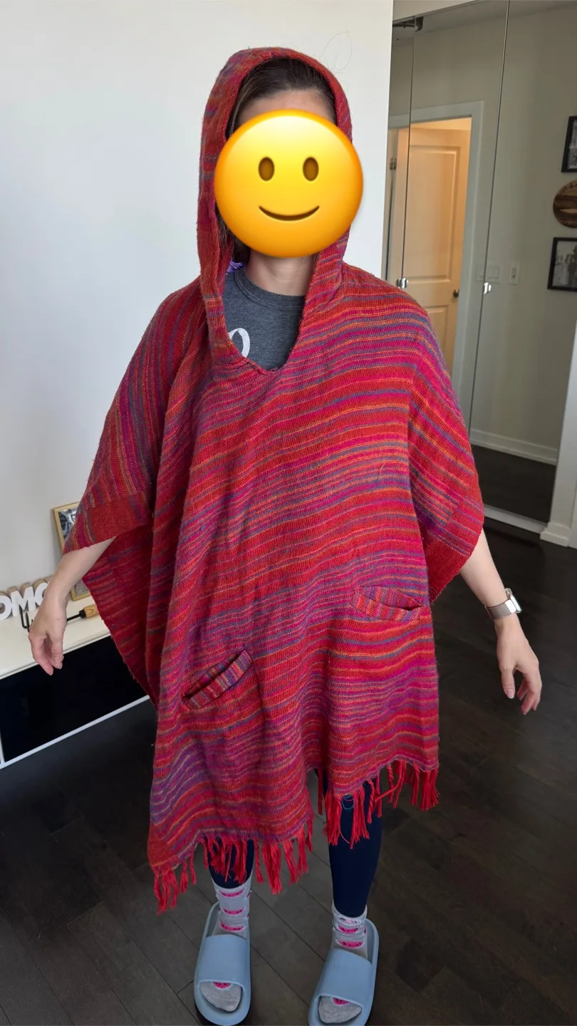 Striped Hooded Poncho thumbnail