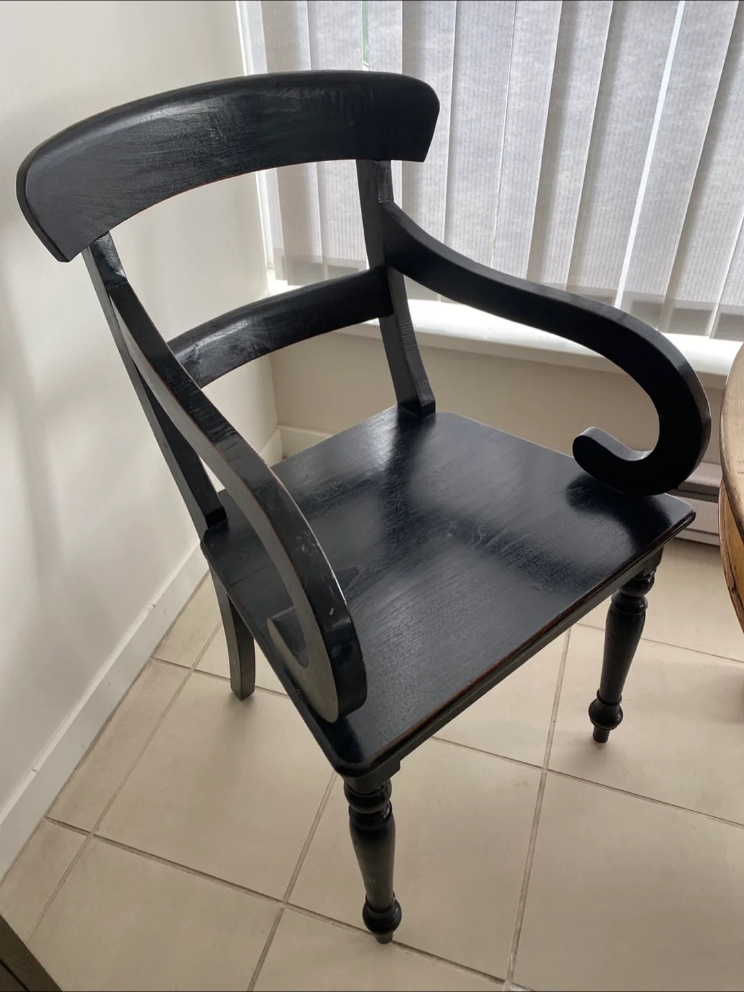 2 Black Wood Armchair thumbnail