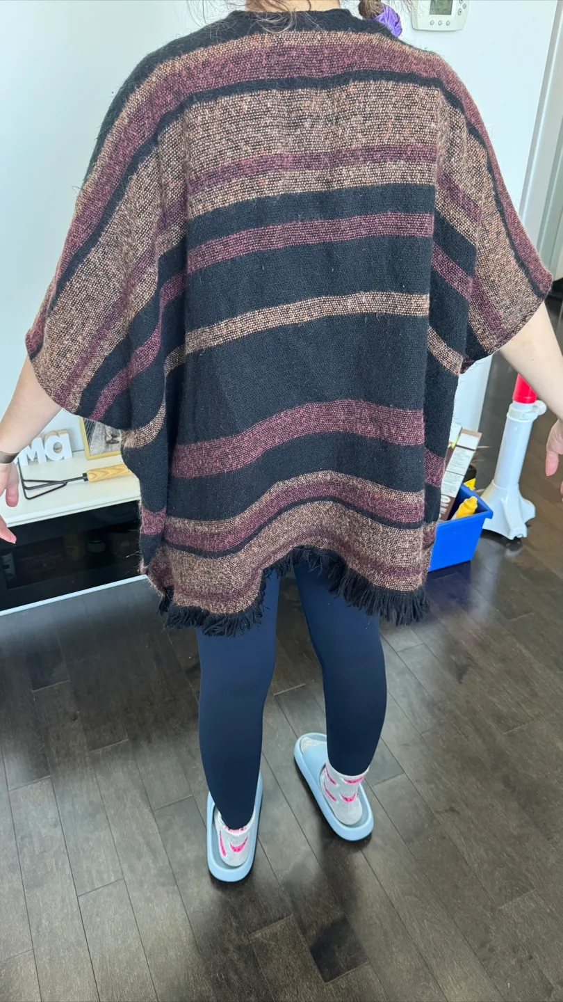 Striped Knit Poncho image indicator(2)